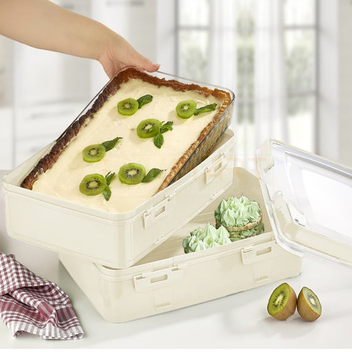 Caja de Transporte para Pasteles Dúplex Marfil - Transporta tus Creaciones con Estilo | BronKitchen© - Bronmart