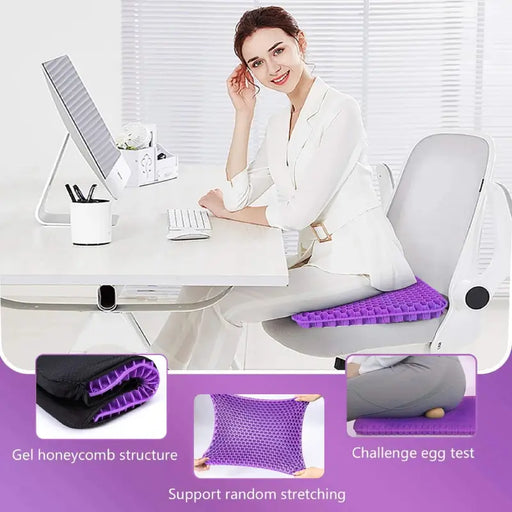Cojín de asiento de gel morado: el alivio del dolor y la comodidad que necesita | BronRelax© - Bronmart