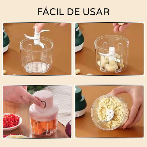 Picadora de alimentos inalámbrica portátil de 100 ml con cuchilla de acero inoxidable | BronKitchen© - Bronmart