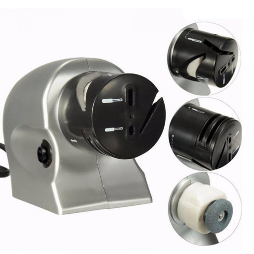 Afilador eléctrico, sacapuntas eléctrico de cuchillos y tijeras  2 en 1 | BronKitchen©