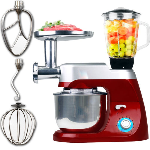 Robot Amasadora de pie 3 en 1 de 800 vatios con acción de golpe planetario - Rojo | BronKitchen©