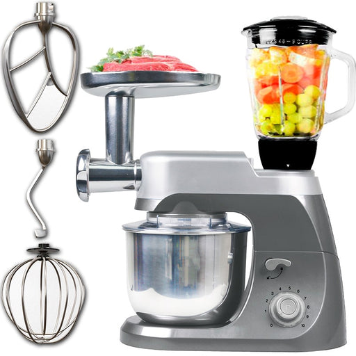Robot Amasadora de pie 3 en 1 de 800 vatios con acción de golpe planetario - Gris | BronKitchen©
