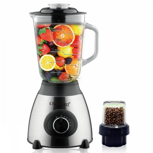 Batidora y Picadora 2 en 1 de Acero Inoxidable - Potencia 1000W, Capacidad 1.5L | Cheffinger© -Bronmart