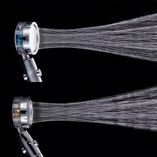 Alcachofa ducha, Cabezal de ducha con cargador turbo Color dorado | BronSpa©