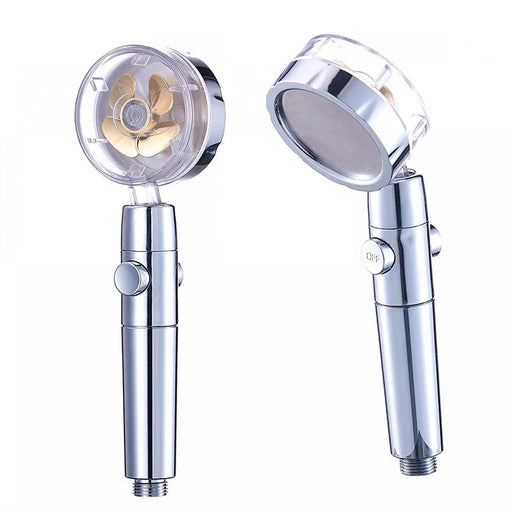 Alcachofa ducha, Cabezal de ducha con cargador turbo Color dorado | BronSpa©