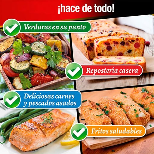 Freidora de aire sin aceite, AirFryer 5.5L de 1400 W con control manual | BronKitchen©,freidora de aire,freidora,electrodomésticos,comida sana,comida saludable