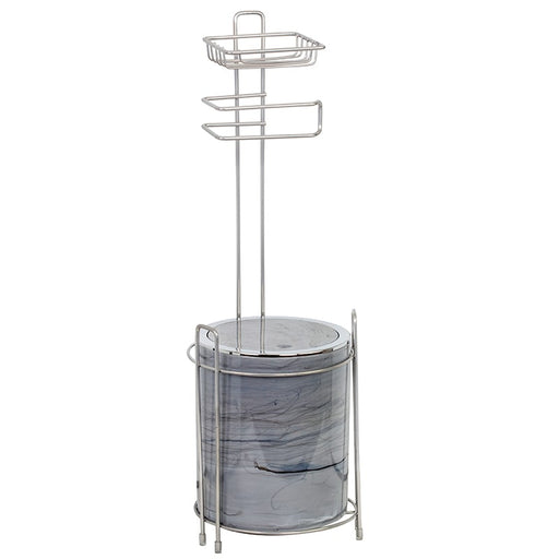 Portarrollos,con,Escobillero,Acero,Inoxidable,Plata,Brillante,Juego,de,Pie,y,portarrollos,para,El,WC,Universal,Portarrollos,de,papel,higiénico,de,pie,Moderno,dispensador,de,papel,higiénico,de,metal,Porta,rollos,de,pie,con,espacio,para,4,rollos,de,papel,higiénico,plateado,mate