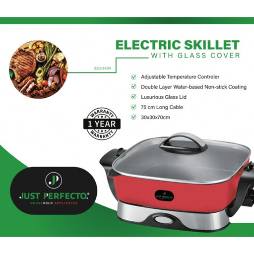 Sartén Eléctrica Roja 1650W XXL - 5.5L | BronKitchen©