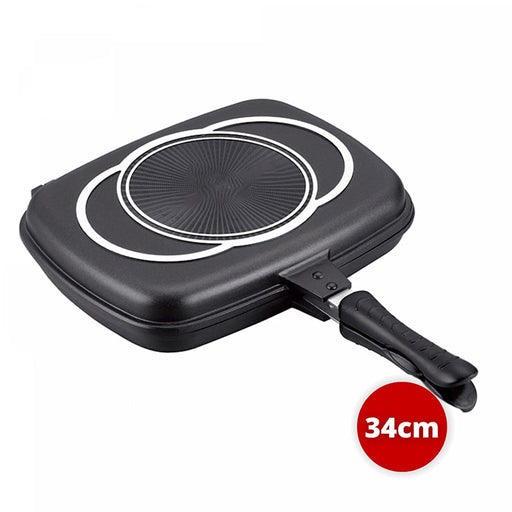 Sartén doble de fundición a presión de 34 cm | BronKitchen©