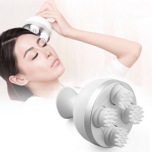 Masajeador de cabeza eléctrico inalámbrico, masajeador de cuero cabelludo, masaje corporal impermeable, cuidado de la salud, hombro, cuello, tejido profundo, masaje de amasamiento