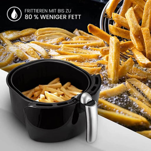 foto de patatas hechas con la Freidora Sin Aceite, Airfryer Con Placa Grill S/S - LED Pantalla Táctil - 1400W - 3.5L | BronKitchen©