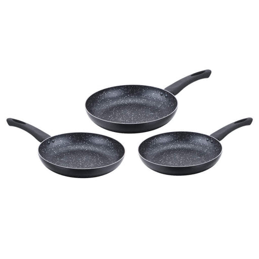 Juego De 3 Sartenes Con Revestimiento De Mármol Negro | BronKitchen©
