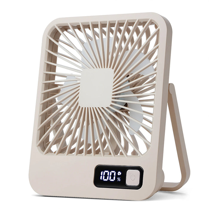 Ventilador de Escritorio Plegable USB Recargable 5 Velocidades con Pantalla Digital | BronAir©