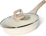 Set 2 Sartenes Granito 24cm Just Perfecto – Antiadherente Beige con Mango Madera