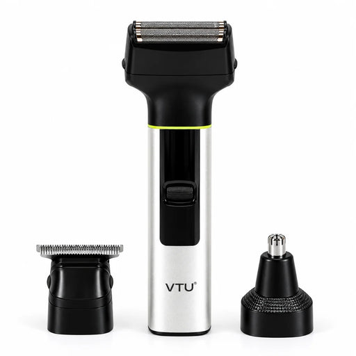 Kit de aseo 3 en 1 VTU VT-8017 plata y negro con cabezales magnéticos