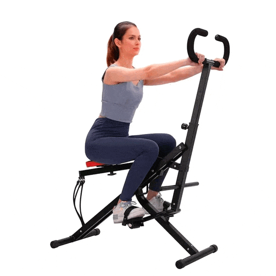 Ab Booster Plus, Máquina de fitness para todo el cuerpo Con Monitor Digital, Color Negro | BronFit©