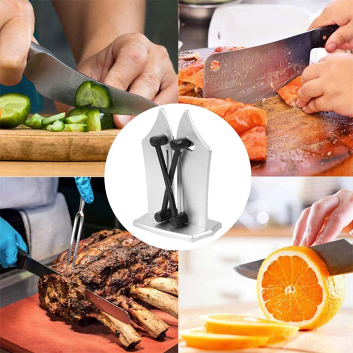 Afilador de cuchillos eléctrico de cocina, afilador de cuchillos  profesional para cuchillos de borde recto, afilador de cuchillos de 2  etapas con