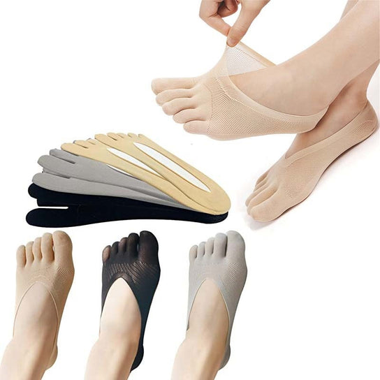 nuevos calcetines deportivos de algodón con cinco dedos del dedo del pie  para mujeres