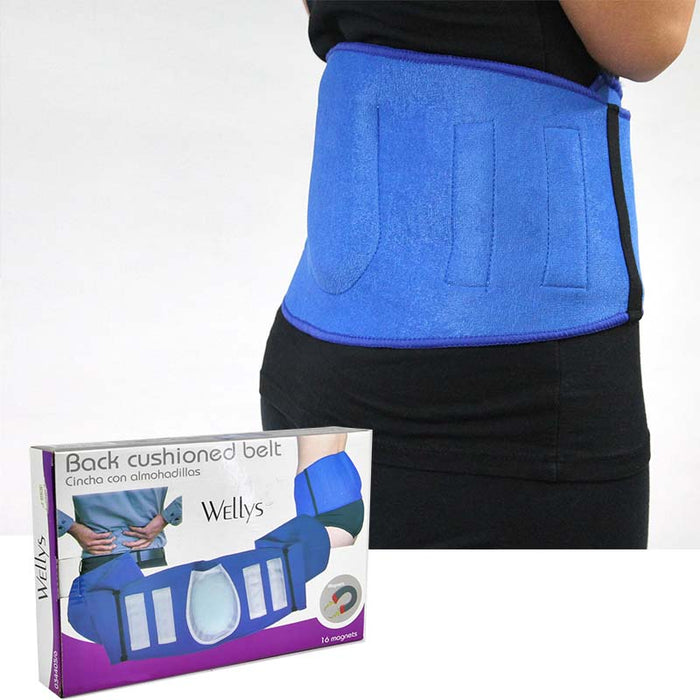 Cinturón lumbar, Faja lumbar con magnetoterapia - Azul unisex | BronWellys©