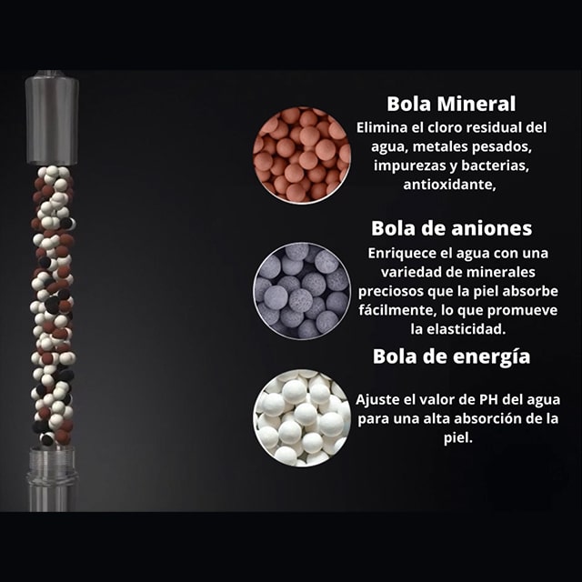 La imagen de la Alcachofa de ducha personal - Bola de mineralización de activación antibacteriana | BronSpa©
