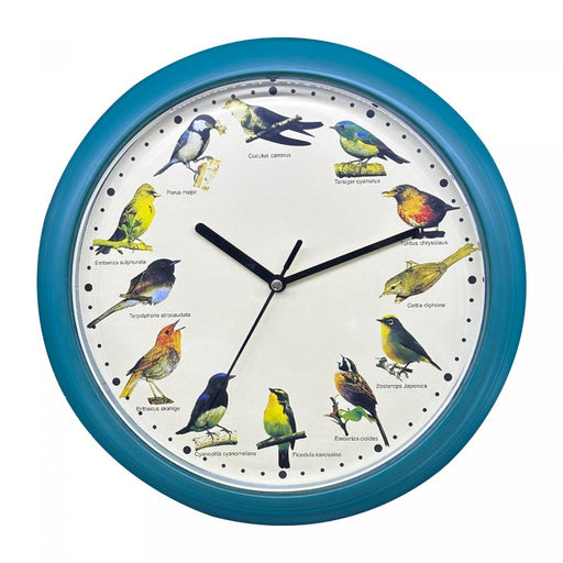 Reloj de pared con sonido de pájaros Europeos - Verde | BronHome© -Bronmart