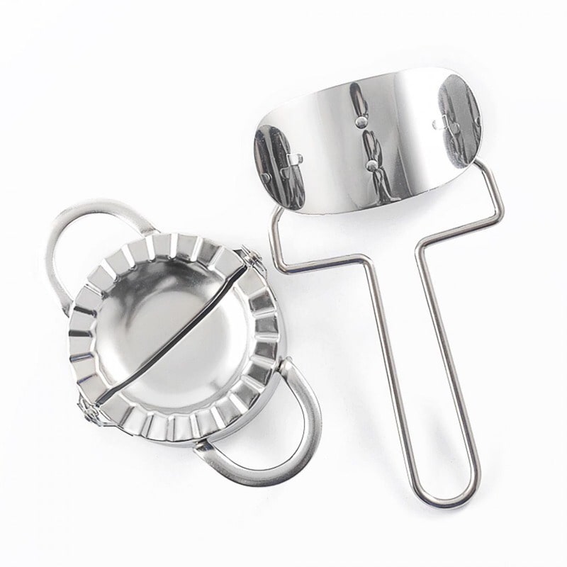 Máquina Para Hacer Empanadillas Y Raviolis - Kit De Acero Inoxidable Con 3 Moldes Y Cortadores, Fácil De Usar Y Limpiar