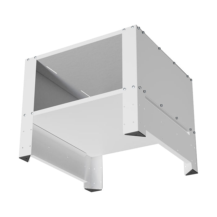 Pedestal para Lavadora con Cajón hasta 150 kg Acero Aluminio 63 x 54 x 31  cm Blanco [en.casa]