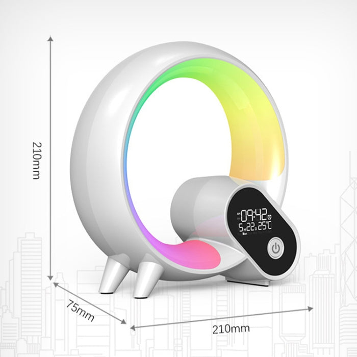 Lámpara Multifuncional RGBW con Altavoz Bluetooth y Despertador (Negro) - Bronmart