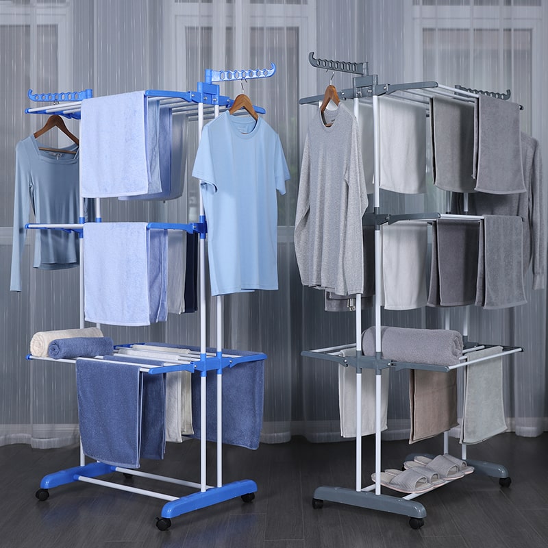  Tendedero de secado de ropa con escalera, soporte plegable  grande de secado grande, de aluminio de doble uso, amplio espacio de secado  de ropa (color : 1) : Hogar y Cocina