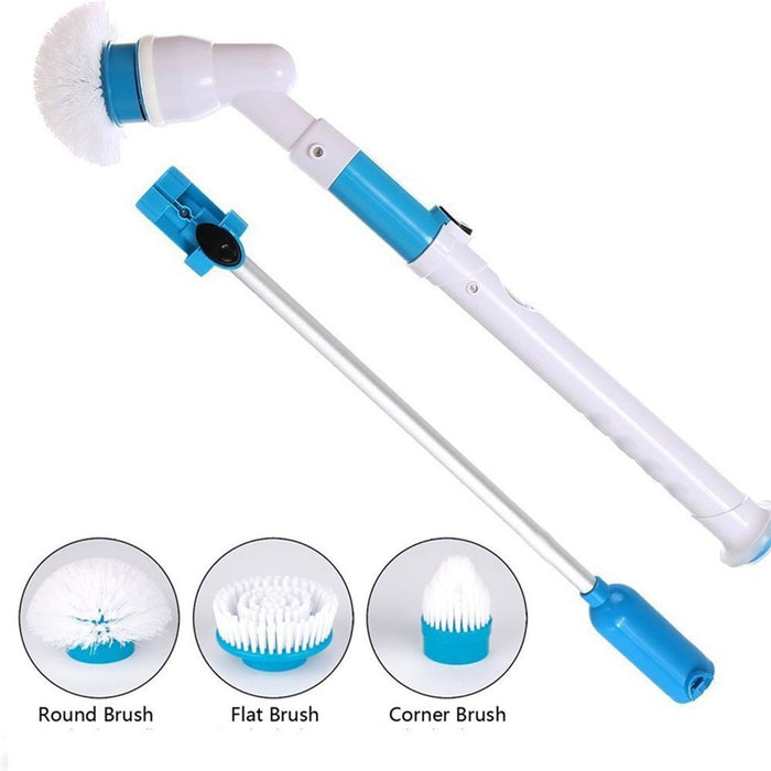 MGLSDeet Cepillo de limpieza eléctrico recargable con 7 cabezales de  cepillo reemplazables, limpiador eléctrico de baño inalámbrico y portátil