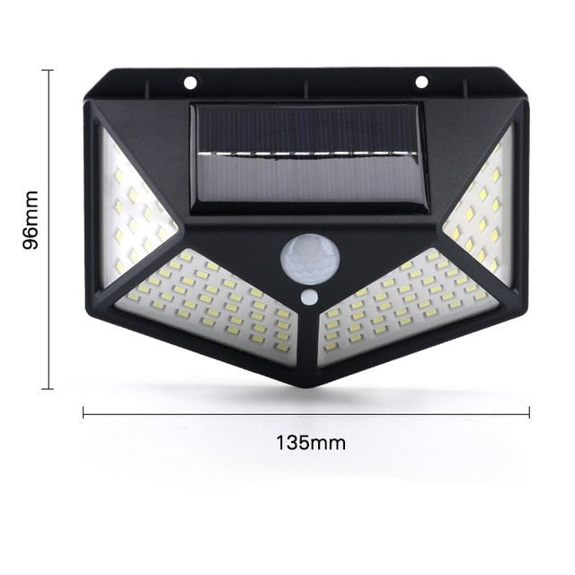 Luz LED Solar con Sensor de cuerpo humano 468, lámpara Solar IP65 para exteriores, ajuste automático de brillo, farola de jardín, 288 LED